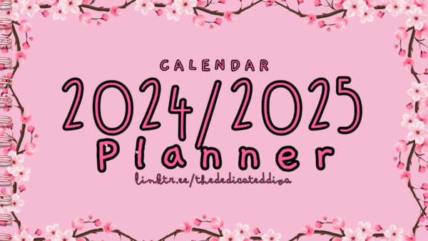 Dedicated Diva's 2024/2025 Monthly Planner